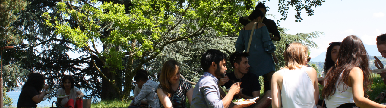 2'17 Alumni Gathering: Geneva Academy's alumni have lunch in the park