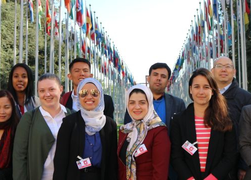 Participants in the training at the Palais des Nations