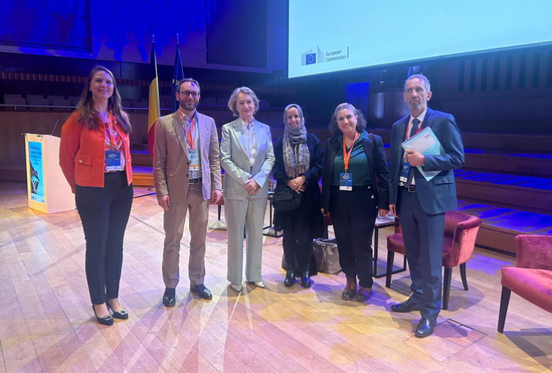 Panelists of the Panel ‘(Dis)respecting International Humanitarian Law in today’s armed conflicts: monitoring and reporting’ at the 2024 European Humanitarian Forum