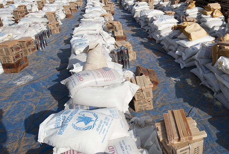 Food distributed by WFP