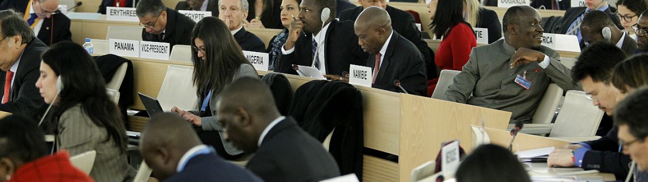 General view of the room XX and delegates during of the High Level Segment of the 31st Session at the Human Rights Council, Geneva, Switzerland, February 29, 2016