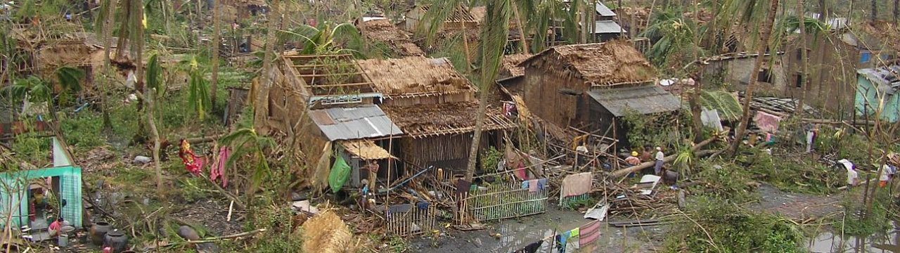 Destructions due to Nargis cyclone