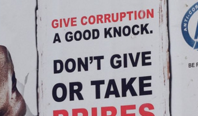 Poster on corruption