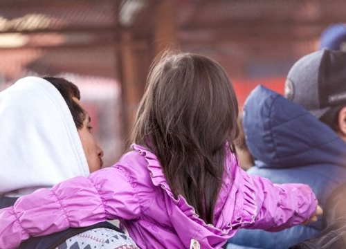 Ukrainian children are fleeing the armed conflict in Ukraine, Przemyśl, Poland 