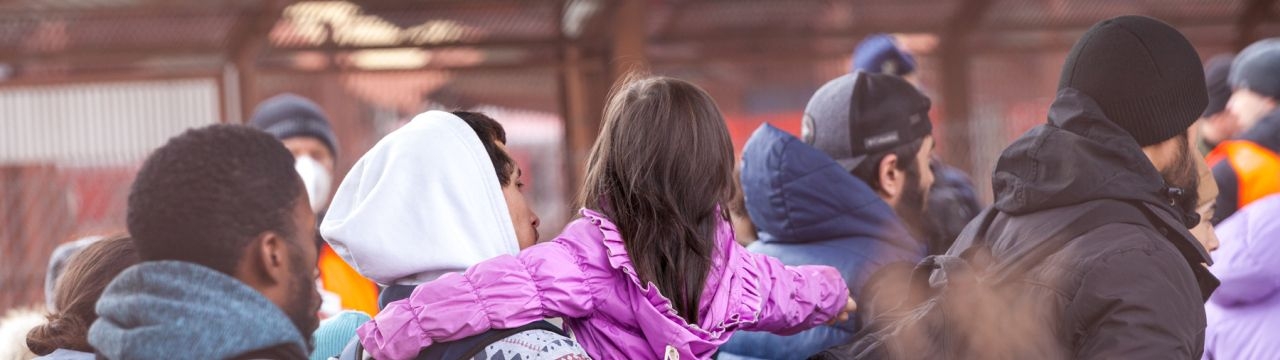 Ukrainian children are fleeing the armed conflict in Ukraine, Przemyśl, Poland 