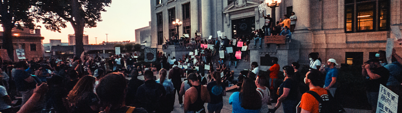 Police officers during a demonstration