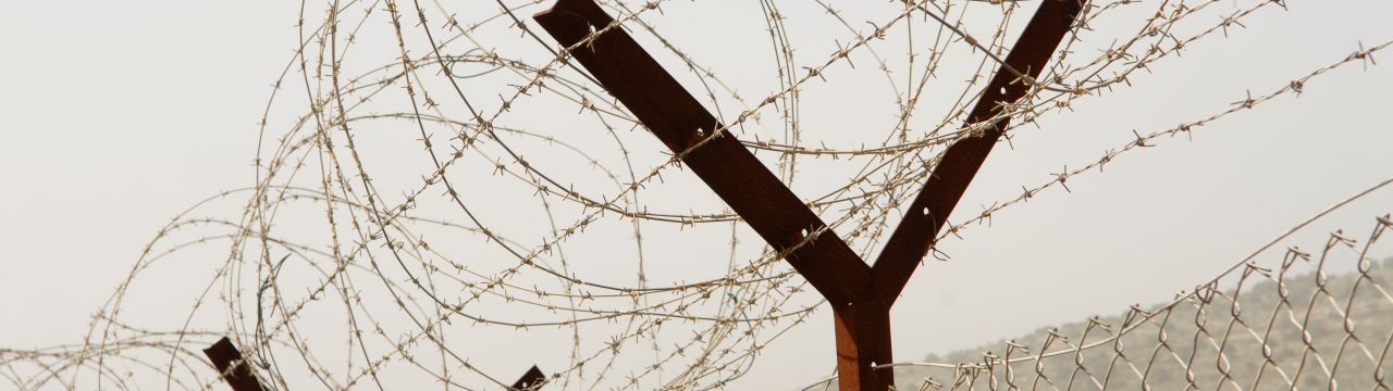 Bethlehem, Bittar Illit settlement. Detail of the West Bank Barrier