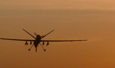 Reaper RPAS Aircraft Lands at Kandahar, Afghanistan