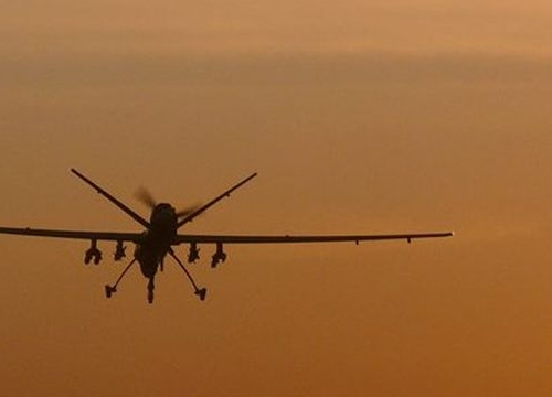 Reaper RPAS Aircraft Lands at Kandahar, Afghanistan