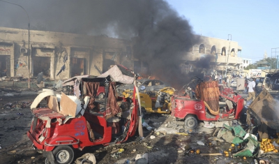 Somalia, explosion of a bomb in the Mogadishu's market place.