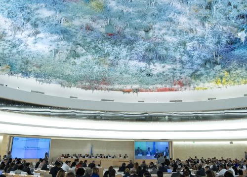 A general view of participants during of the 33nd ordinary session of the Human Rights Council.