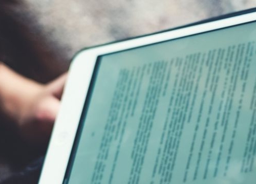 Student working on a tablet