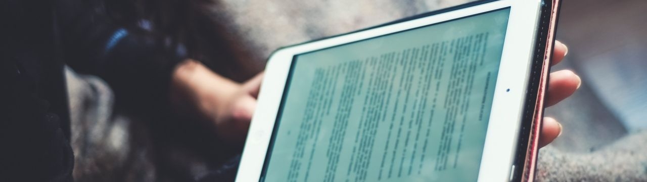 Student working on a tablet