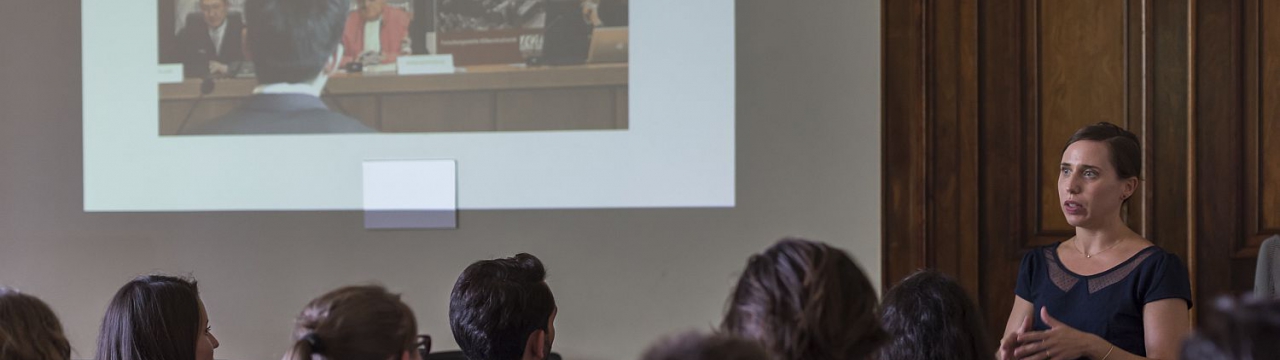 Presentation of the moot courts during orientation week