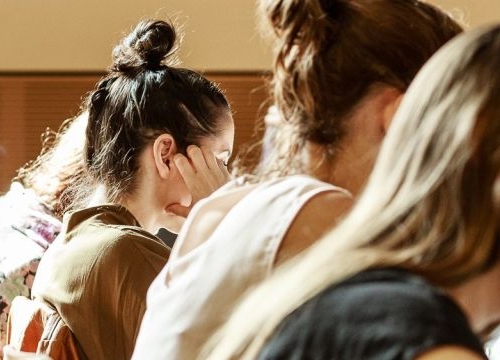 Students during a class at the Geneva Academy