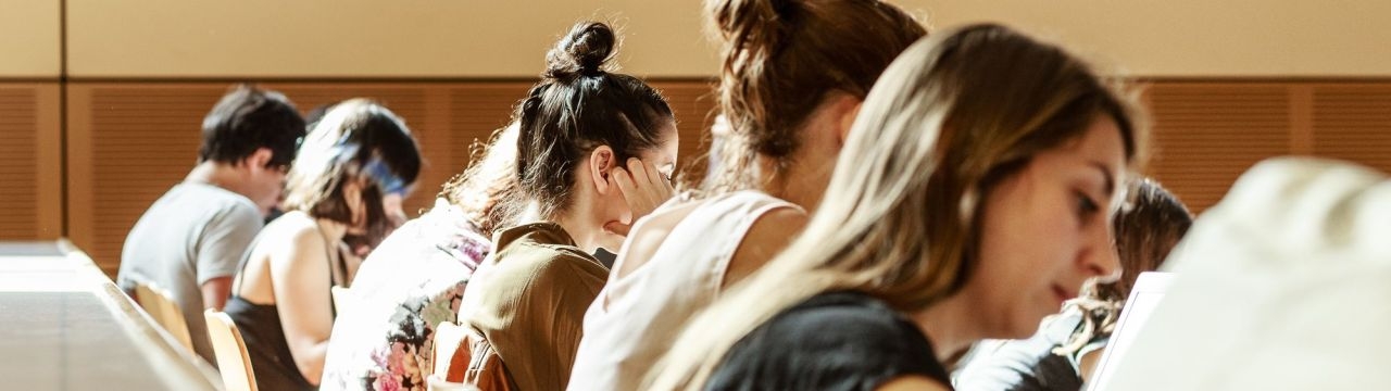 Students during a class at the Geneva Academy