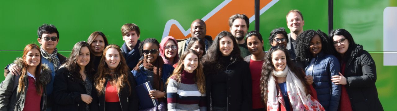 Group photo of Master in Transitional Justice's students during their study trip to Nuremberg