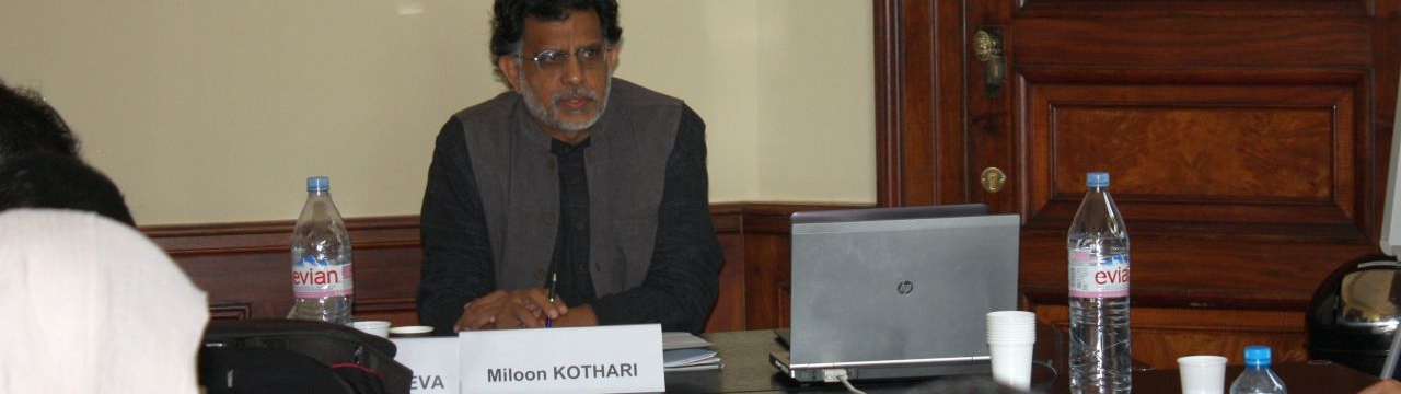 Miloon Khotari, human rights experts, during the training course on UN human rights mechanisms
