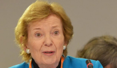 The Mary Robinson Foundation – Climate Justice CEO Mary Robinson speaks during a meeting of the Scaling Up Nutrition (SUN) Movement Lead Group at UNICEF House, New York City, United States of America, Monday 18 September 2017