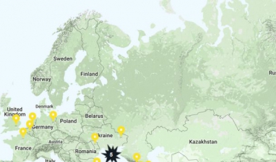 Map of the RULAC online portal with the pop-up window of the non-international armed conflicts in the Philippines