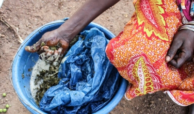 Woman in a market in Africa