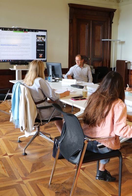 Participants during the training course