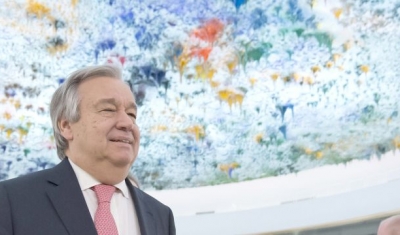 Secretary-General Antonio Guterres at the UN in Geneva (room of the UN Human Rights Council