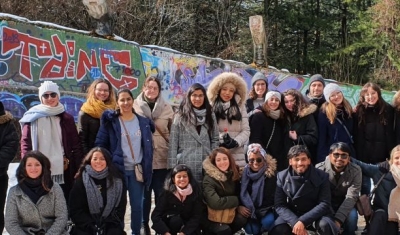 Group photo of LLM students during their study trip