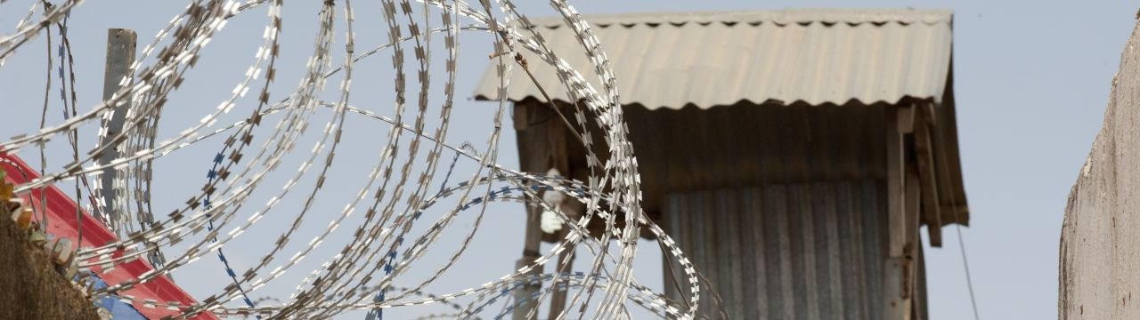 View of Baidoa central prison in Somalia.