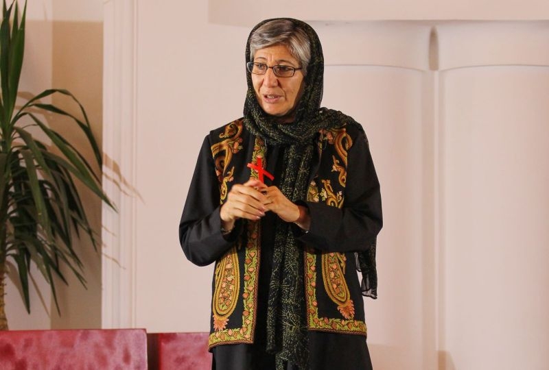 Sima Samar delivering a TEDx Talk in Kabul