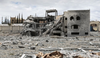 Sana’a, Hay Soufan district. Damages caused by the fighting. 