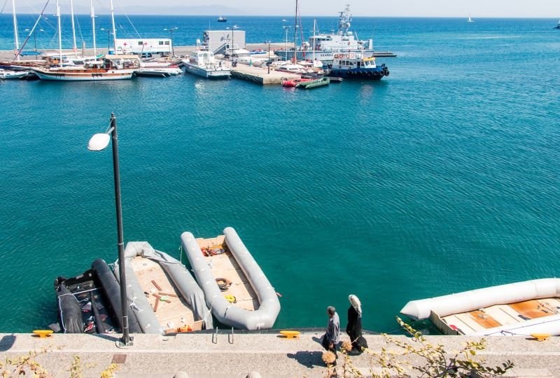 Lesbos, refugee boats