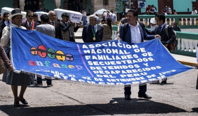 Peru, Ayacuccho. The community of Putcca-Quinacc gives a dignified burial to the 38 people who disappeared during Christmas 1984, whose remains were found and identified.