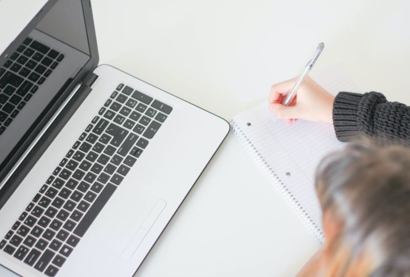 A person working on a computer