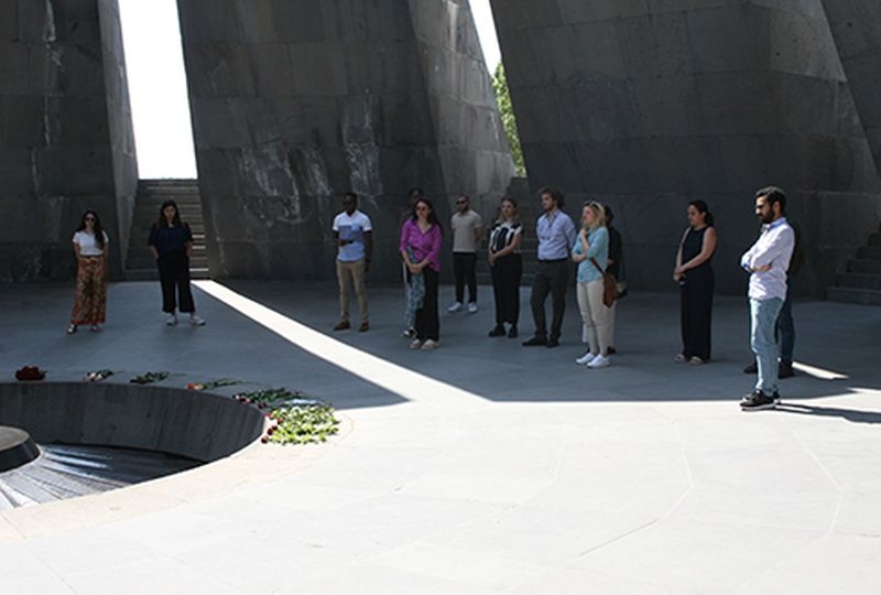 LLM students at Tsitsernakaberd Memorial and the Armenian Genocide Museum