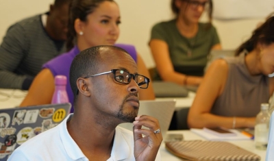 Students of our MAS in Transitional Justice during a class