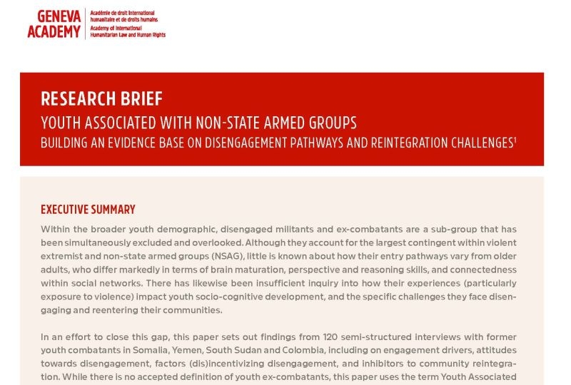 Cover page of the research brief