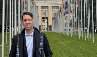 Portrait of Chris Caskey at the UN in Geneva