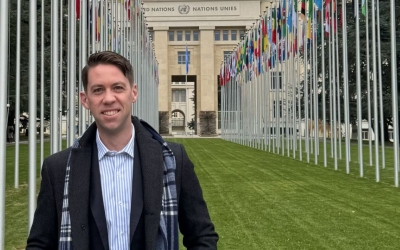 Portrait of Chris Caskey at the UN in Geneva