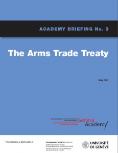 Cover of the Briefing No3: The Arms Trade Treaty