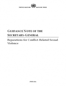 Cover of Guidance Note of the Secretary-General – Reparations for Conflict Related Sexual Violence