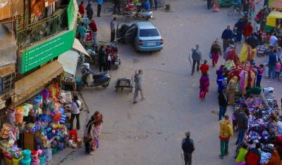 New Delhi Paharganj rooftop view