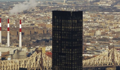 New York, View of the Chrysler Builing looking north to Queens from the Empire State Building