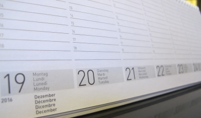 Photo of a calendar