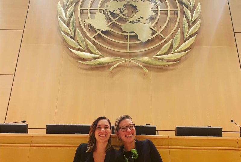 Two participants during th Mandela Moot Court at the UN in Geneva
