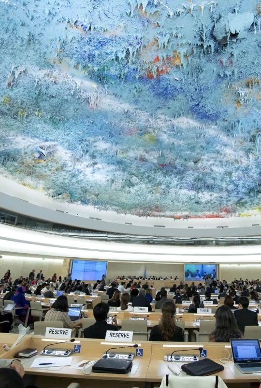 A view of the room of the UN Human Rights Council